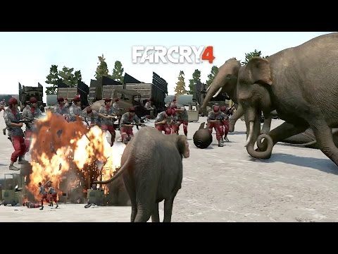 Elephants, Rhinos, Yaks, Tigers vs Royal Army | Far Cry 4 | King of the Hill