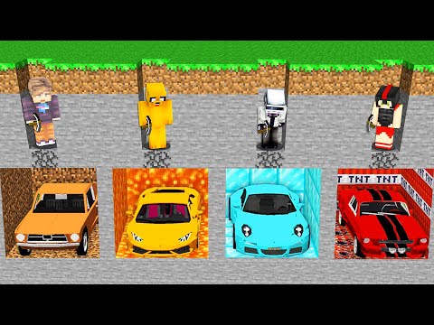 ¡Encontramos LOS CARROS de los YOUTUBERS! 😱 MINECRAFT