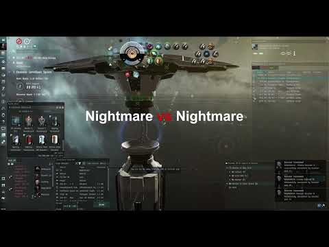 EVE online, solo Nightmare VS Nightmare, 1v1 pvp.