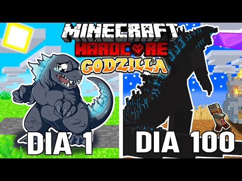🌀Sobreviví 100 DÍAS siendo GODZILLA en Minecraft HARDCORE!