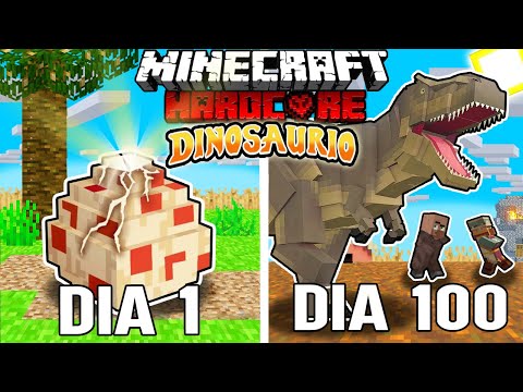 🌀Sobreviví 100 DÍAS siendo un DINOSAURIO en Minecraft HARDCORE!