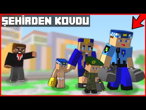 FAKİR, KEREM KOMİSER VE AİLESİNİ ŞEHİRDEN KOVDU! 😱 – Minecraft
