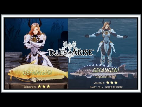 Fischen/Angeln in Tales of Arise (Goldener Wels + gepanzerter Stör bekommen, Gameplay deutsch)