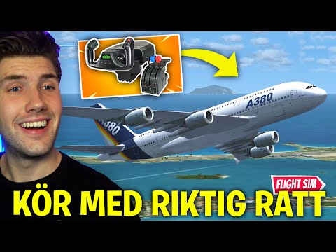 FLIGHT SIMULATOR – KÖR FLYGPLAN MED FLYGPLANS-RATT & PEDALER! *UNBOXING & FÖRSTA GÅNGEN*