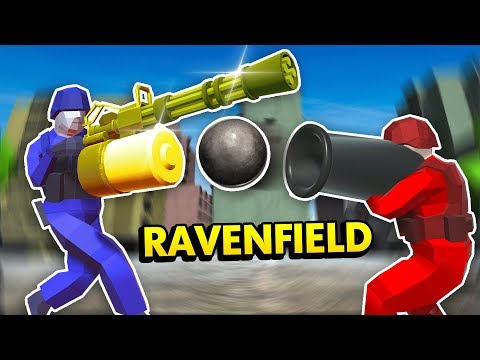 GOLDEN MINIGUN vs MASSIVE CANNON IN RAVENFIELD (Ravenfield Funny Gameplay)