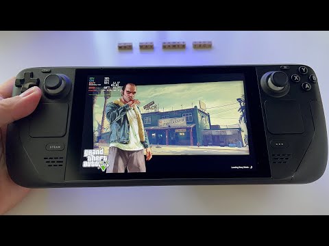 GTA V Grand Theft Auto 5 (steam store) – Steam Deck handheld gameplay