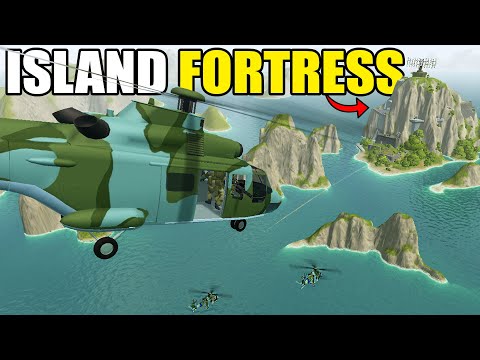 Helicopter Invasion into Impossible ISLAND FORTRESS! – Ravenfield: Battle Simulator