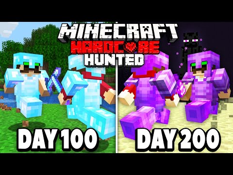 I Survived 200 days in Hardcore Minecraft Manhunt.. here's what happened.