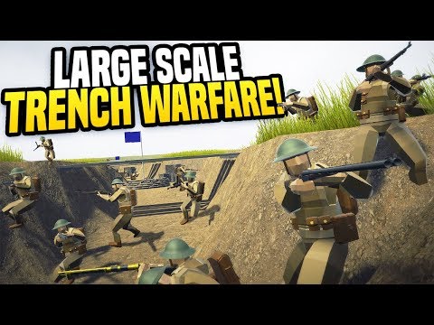 LARGE SCALE TRENCH WARFARE – Ravenfield Gameplay | Huge Trench Battle! (Mod Showcase)