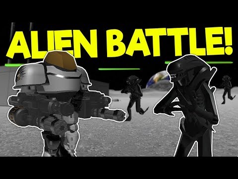 MARINE MECH VS ALIENS BATTLE ON THE MOON! – Ravenfield Mods Gameplay