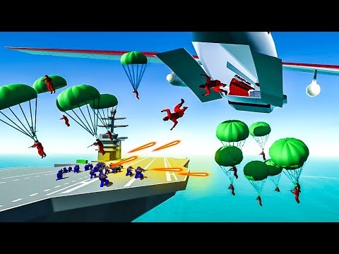 Massive Russian Plane Paradrop to Take over the American Carrier in Ravenfield!