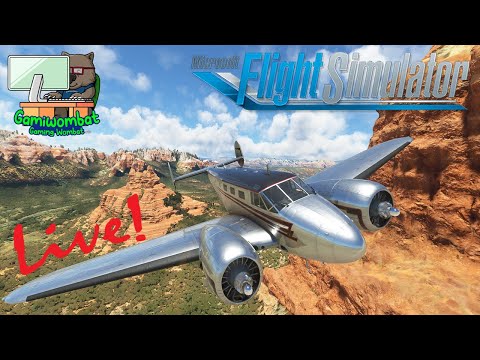 Microsoft Flight Simulator 2020 Live Sedona Red Rocks to Grand Canyon Local Legend Beechcraft 18