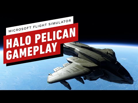 Microsoft Flight Simulator: Halo's Pelican Dropship Gameplay