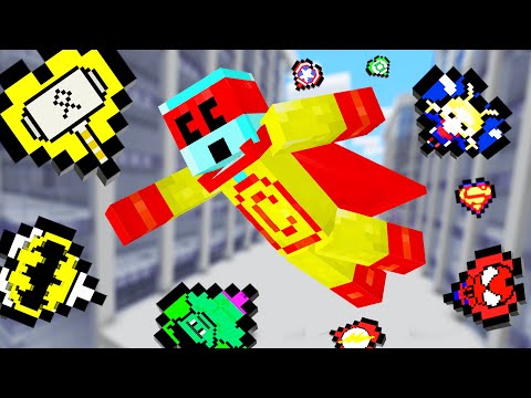 Minecraft but there's Superhero Hearts