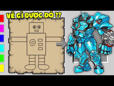 Minecraft Nhưng Noob Vẽ Được Siêu Robot