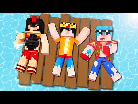 MINECRAFT pero ¡NOS HEMOS PERDIDO EN EL MAR! ⚠️😭 MINECRAFT RAFT con LOS COMPAS