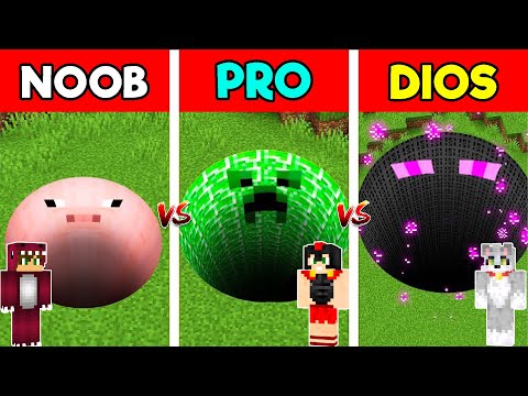 Pasamos de AGUJERO NOOB a PRO a DIOS 😱 MINECRAFT BUILD BATTLE INVICTOR