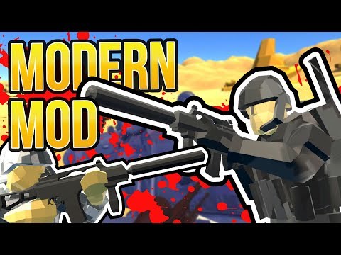 RAVENFIELD MODERN WEAPONS MOD | KNIFE TEC-9 DRAGUNOV SVD-63 SCAR-L | Ravenfield Build 3 Gameplay