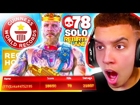 Reacting to WORLD RECORD 78 KILLS SOLO in Rebirth Island Warzone!