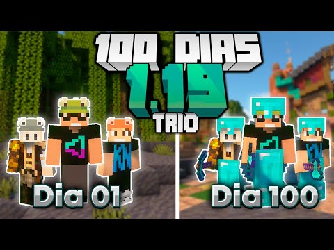 SOBREVIVI 100 DIAS MINECRAFT 1.19 EM TRIO – O FILME @RubioKn @Helliiot