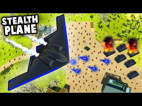 STEALTH PLANE Wipes Out NEW Tanks!  Top Secret Tech (Ravenfield Gameplay)