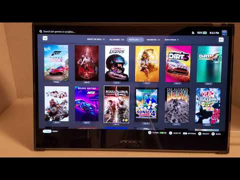 Steam deck on portable Oled monitor