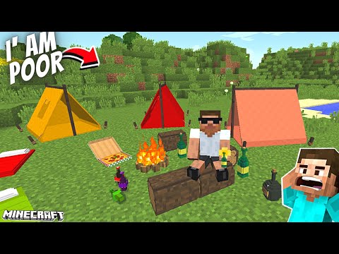 Surviving 100 Days as Poor in Minecraft …😢😢| Carry Depie
