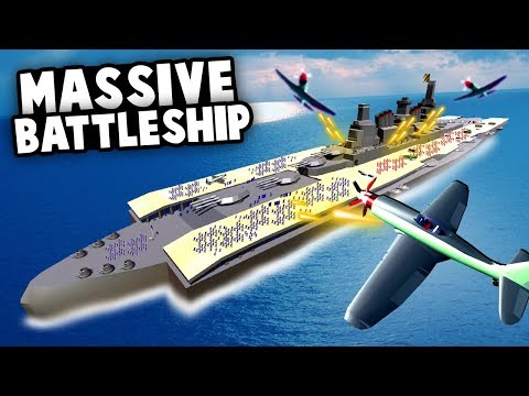 The BIGGEST BATTLESHIP Ever Made! MASSIVE  Naval BATTLE! (Ravenfield Best Mods)