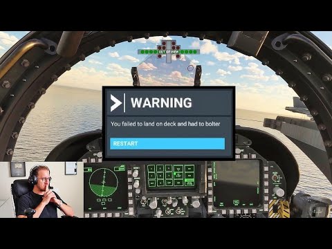 'TOP GUN: MAVERICK' Carrier Landing but the pilot sucks (Microsoft Flight Simulator)