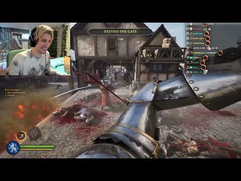 xQc is getting good at Killing people in Chivalry 2