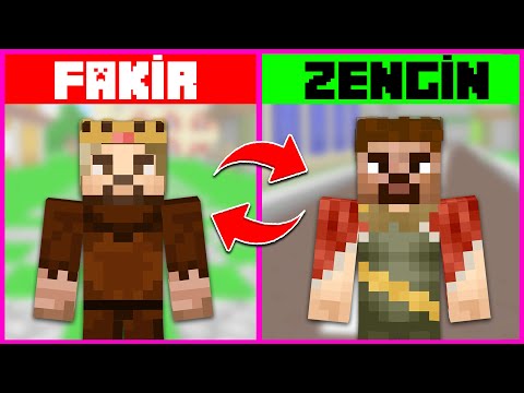 ZENGİN VE FAKİR 24 SAAT BOYUNCA HAYATLARINI DEĞİŞTİRDİ! 😂 – Minecraft ZENGİN FAKİR HAYATI