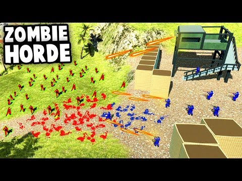 ZOMBIE Horde INVASION! Defending Our FORTIFIED BASE! (Ravenfield Zombies – Best Mods)