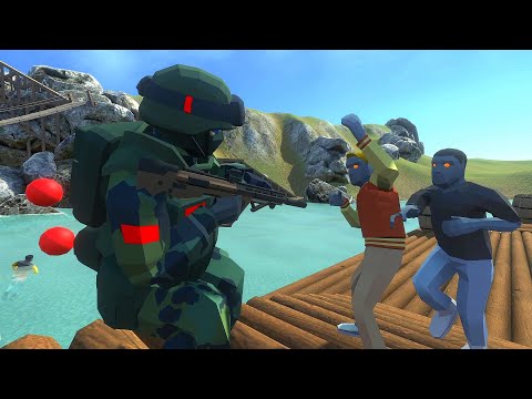 Zombie Horde vs Military – RAVENFIELD NPC Wars #2