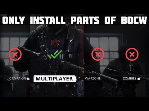 Install Certain Parts of CoD Black Ops Cold War(Only Install Multiplayer, Zombies etc.) PC!