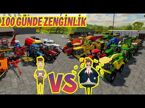 100 GÜNDE ZENGİNLİK! |FS 22| |BAŞTAN SONA FARMİNG SİMULATOR 22| |FAKİR VS ZENGİN| |FULL EDİT|