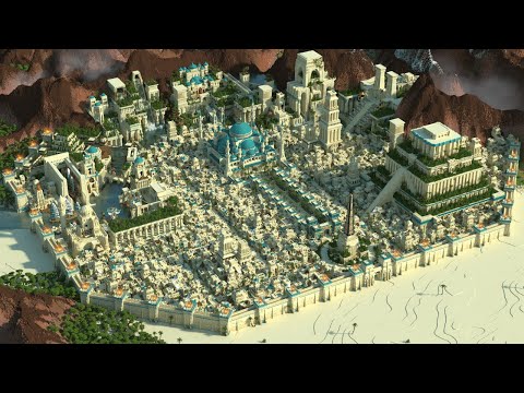 [1000 Hours Minecraft Timelapse] Babylon (4K/60fps)