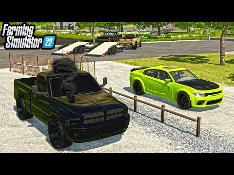 1000HP DRAG TRUCK vs HELLCAT! (PRIVATE TRACK) | Farming Simulator 22