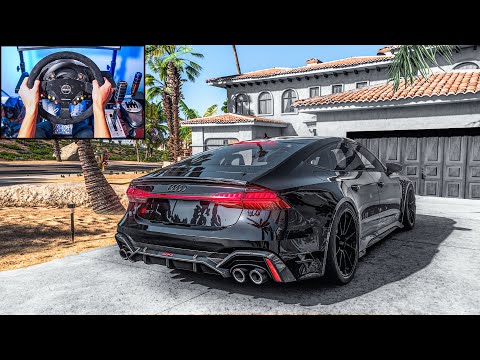 1200HP Audi RS7 Sportback – Forza Horizon 5 (Steering Wheel + Shifter) Gameplay