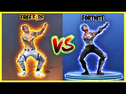 30 Emotes FREE FIRE vs FORNITE – COMPARANDO EMOTES 2021