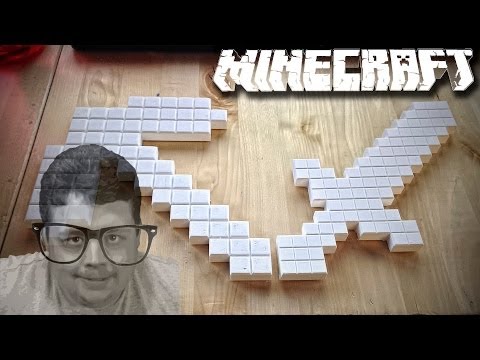 3D Printing Minecraft Diamond Sword & Diamond Pickaxe on Ultimaker 3D Printer 2013, 2014