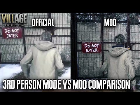 3rd Person Mode Vs MOD Comparison || RESIDENT EVIL Village Gold Edition
