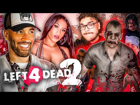 4 Friends Escape The Carnival In Left 4 Dead 2 w/ PeeG, Rico, JoJo, tamia