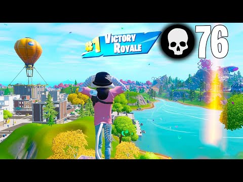 76 Elimination Solo vs Squads Wins (Fortnite Chapter 3 Full Gameplay Season 4)