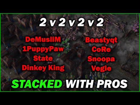 Age of Empires 4 – 16k ELO Pro 2v2v2v2 MegaRandom Nomad is Amazing!