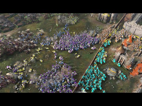 Age of Empires 4 – 4v4 MASSIVE BATTLE WITH MAX RESOURCES | Multiplayer Gameplay