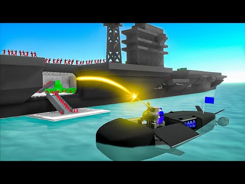 AIRCRAFT Carrier vs Custom Mini SUB ARMY! | Ravenfield