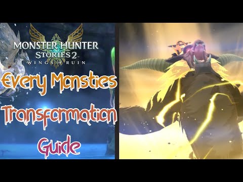 All Monsties Transformation | Monster Hunter Stories 2: Wings of Ruin