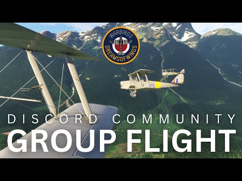 Ant's Airplanes DH82 Tiger Moth – Bella Coola – Discord Group Flight – Microsoft Flight Simulator