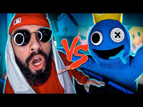 Azul Babão do Roblox (Rainbow Friends) Vs. Mussoumano – Batalha com Games