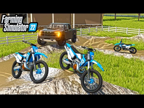 BACKYARD DIRT BIKE TRACK! ($200,000 IN TOYS) | Farming Simulator 22